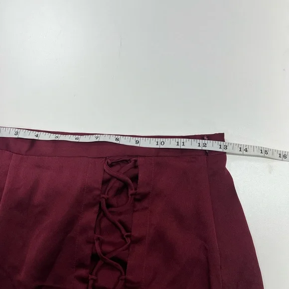 krisa Layered Lace Up Pencil Skirt in Cranberry REVOLVE NEW With Tags Size XS - Picture 10 of 10